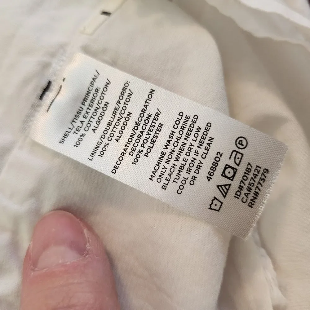 Ann Taylor White High Neck Halter Floral Applique' Mini A Line Dress Size M/L - Picture 12 of 12